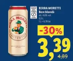 Lidl BIRRA MORETTI Bere blondă Ofertă