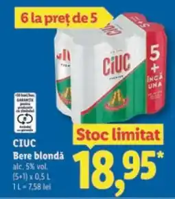Lidl CIUC Bere blondă Ofertă