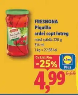 Lidl FRESHONA Piquillo ardei copt întreg Ofertă