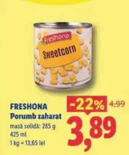 Lidl Freshona Porumb zaharat Ofertă