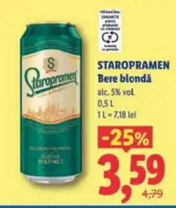 Lidl STAROPRAMEN Bere blondă Ofertă