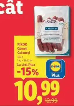 Lidl PIKOK Cârnați Cabanoși Ofertă