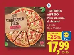 Lidl Trattoria Alfredo Pizza cu șuncă și ciuperci Ofertă