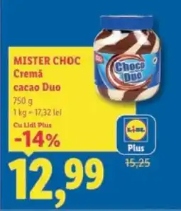 Lidl Mister Choc Cremă cacao Duo Ofertă