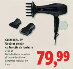 Lidl CIEN BEAUTY Uscător de păr cu funcție de ionizare Ofertă