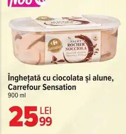 Carrefour Înghețată cu ciocolata și alune, Carrefour Sensation Ofertă