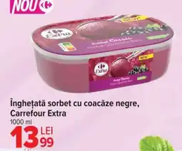 Carrefour Înghețată sorbet cu coacăze negre, Carrefour Extra Ofertă