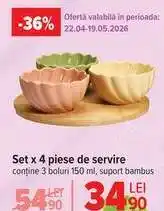 Carrefour Set x 4 piese de servire Ofertă