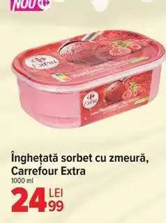 Carrefour Înghețată sorbet cu zmeură, Carrefour Extra Ofertă