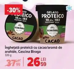 Carrefour Înghețată proteică cu cacao/aromă de arahide, Cascina Biraga Ofertă