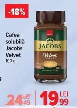 Carrefour Cafea solubilă Jacobs Velvet 100 g Ofertă