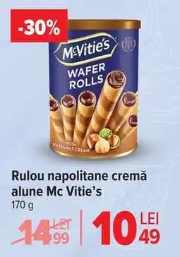 Carrefour Rulou napolitane cremă alune Mc Vitie's Ofertă