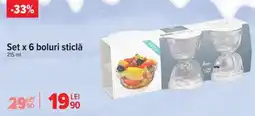 Carrefour Set x 6 boluri sticlă Ofertă