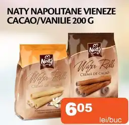Unicarm Naty napolitane vieneze cacao/vanilie Ofertă