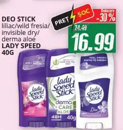 Diana Supermarket DEO STICK liliac/wild fresia/ invisible dry/ derma aloe LADY SPEED Ofertă