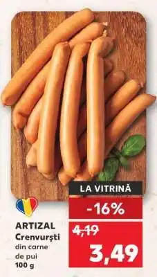 Kaufland ARTIZAL Crenvurști din carne de pui Ofertă