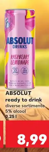 Kaufland ABSOLUT ready to drink Ofertă