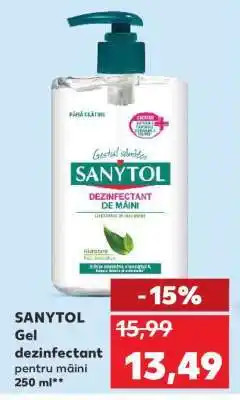 Kaufland SANYTOL Gel dezinfectant pentru mâini 250 ml Ofertă