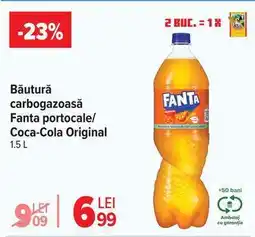 Carrefour Băutură carbogazoasă Fanta portocale/Coca-Cola Original 1.5 L Ofertă