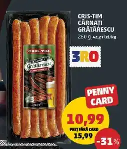 Penny CRIS-TIM Cârnați Grătărescu Ofertă
