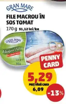 Penny File macrou în sos tomat Ofertă