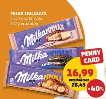 Penny MILKA CIOCOLATĂ Ofertă