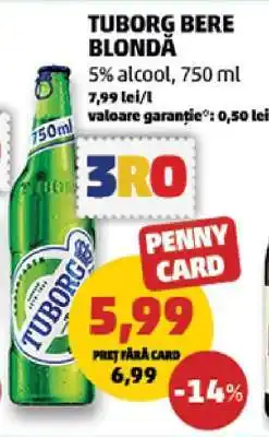 Penny TUBORG Bere blondă Ofertă