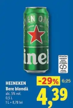 Lidl HEINEKEN Bere blondă Ofertă