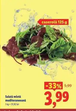 Lidl Salată mixtă mediteraneană Ofertă