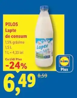 Lidl Pilos Lapte de consum Ofertă