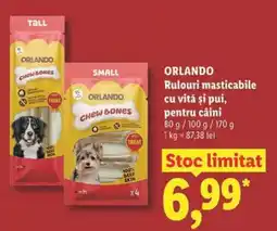 Lidl ORLANDO Rulouri masticabile cu vită și pui, pentru câini Ofertă