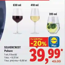 Lidl SILVERCREST Pahare Ofertă