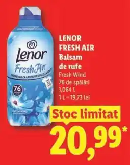 Lidl Lenor Fresh Air Balsam de rufe Ofertă