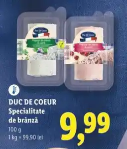 Lidl DUC DE COEUR Specialitate de brânză Ofertă