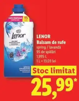 Lidl Lenor Balsam de rufe Ofertă