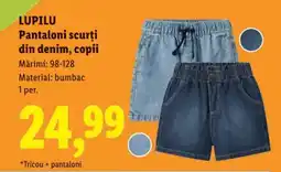 Lidl LUPILU Pantaloni scurți din denim, copii Ofertă