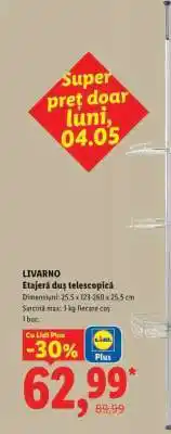 Lidl LIVARNO Etajeră duș telescopică Ofertă