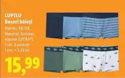 Lidl LUPILU Boxeri băieți Ofertă