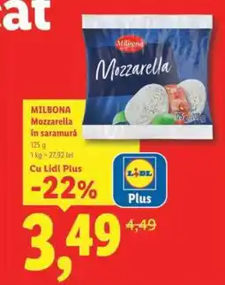 Lidl MILBONA Mozzarella în saramură Ofertă
