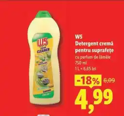 Lidl W5 Detergent cremă pentru suprafețe Ofertă