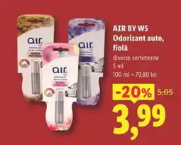 Lidl AIR BY W5 Odorizant auto, fiolă Ofertă