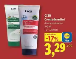 Lidl CIEN Cremă de mâini Ofertă