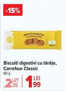 Carrefour Biscuiți digestivi cu tărâțe, Carrefour Classic Ofertă