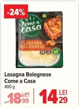 Carrefour Lasagna Bolognese Come a Casa Ofertă
