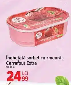 Carrefour Înghețată sorbet cu zmeură, Carrefour Extra Ofertă