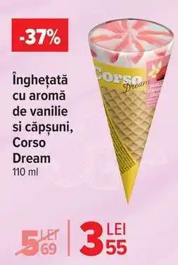 Carrefour Înghețată cu aromă de vanilie și căpșuni, Corso Dream Ofertă