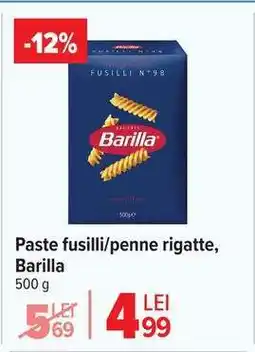 Carrefour Paste fusilli/penne rigatte, Barilla Ofertă