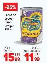 Carrefour Lapte de cocos, Blue Dragon 400 ml Ofertă
