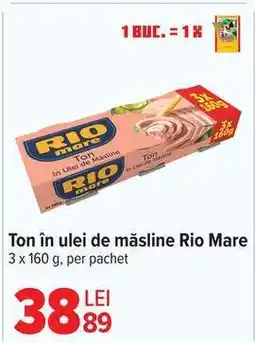 Carrefour Ton in ulei de măsline Rio Mare Ofertă