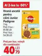 Carrefour Hrană uscată pentru câini Junior Pedigree Ofertă